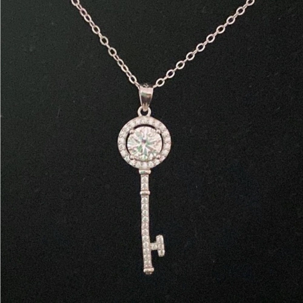 Certified 2 CT Moissanite Key .925 Necklace I get a Deal so YOU get a Deal